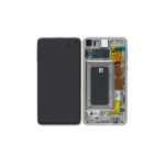 Samsung Genuine Samsung S10e G970 | Replacement AMOLED Display Digitizer Touch Screen Assembly With Frame | Prism White | Service Pack | GH82-18852B