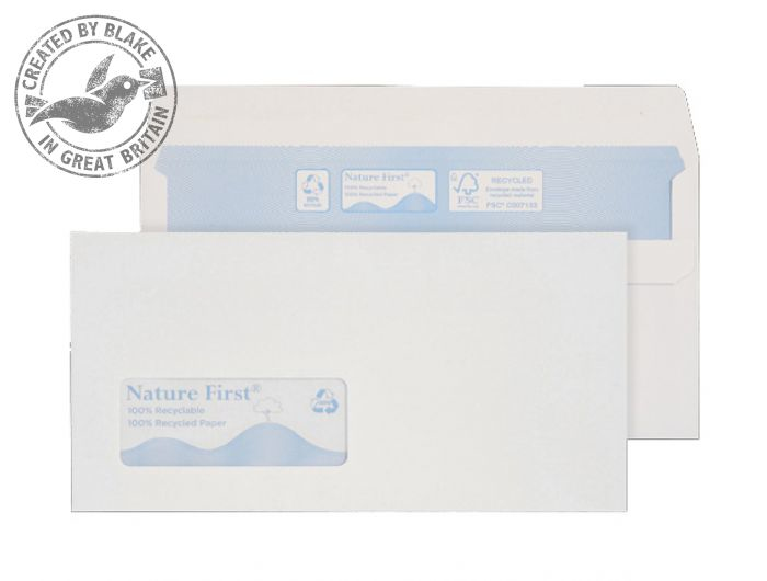 Photos - Envelope / Postcard Blake Wallet Self Seal Low Window White DL 110×220 90gsm  RN17884 (Pk 1000)