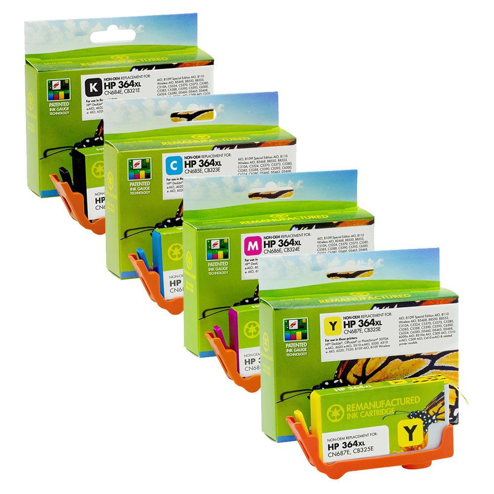 Refilled HP 364XL Ink Cartridge Multipack (No Photo)