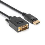 Rocstor Y10C290-B1 video cable adapter 118.1" (3 m) DisplayPort VGA (D-Sub) Black