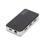 Digitus DA-70222 interface hub 480 Mbit/s Zwart, Zilver