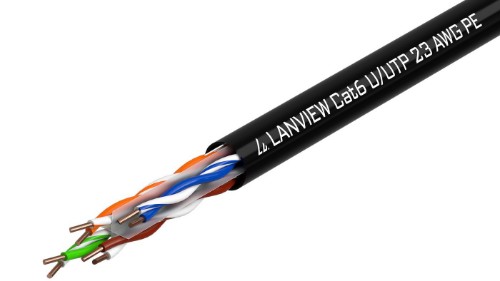 Lanview LVN122151 networking cable Black 305 m Cat6 U/UTP (UTP)