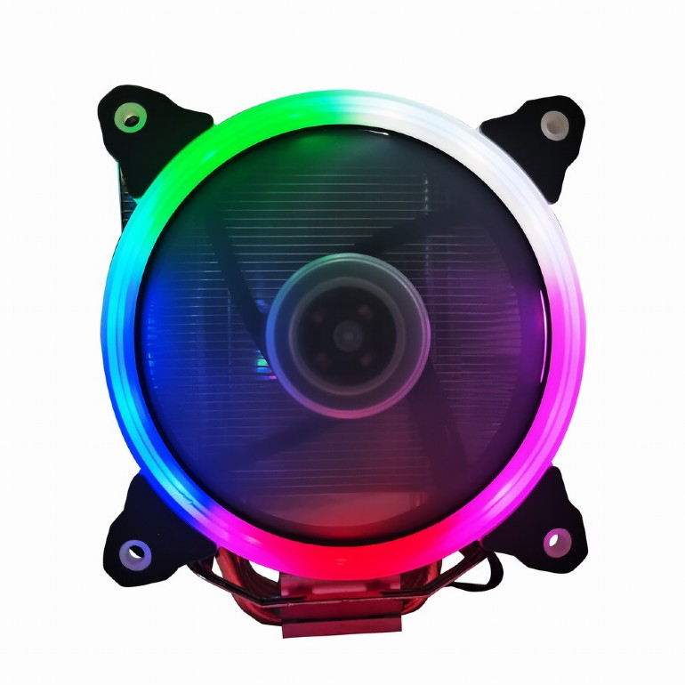 Gembird CPU-HURACAN-ARGB-X130 kylsystem för dator Processor Luftkylare 12 cm Svart, Vit