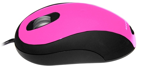 Accuratus Image mouse; 3 button mouse with extra wide scroller illumin