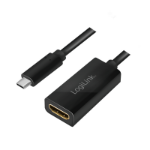 LogiLink UA0380 video cable adapter 0.15 m USB Type-C HDMI Black