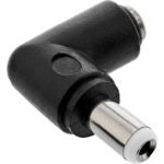 InLine DC Adapter, 5.5x2.5mm DC plug male/female angled