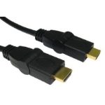 Cables Direct Swivel HDMI High Speed w/ Ethernet, 5m HDMI cable HDMI Type A (Standard) Black