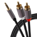 Maplin 3.5mm Aux Stereo 3 Pole TRS Jack Plug to Twin RCA Phono Cable - 3m