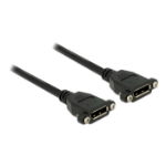 DeLOCK 0.5m F-F DisplayPort Black