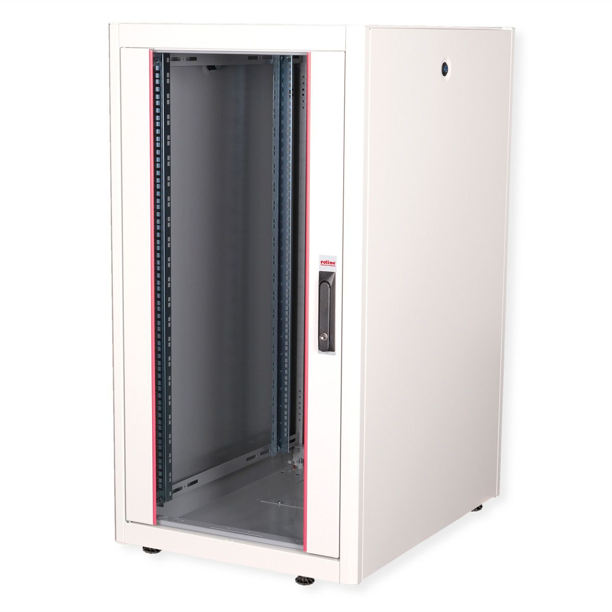 ROLINE 19-inch network cabinet Basic 22 U. 600x800 WxD glass door grey