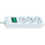 Brennenstuhl 1152920 power extension 5 m 3 AC outlet(s) White