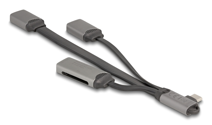 DeLOCK 64303 interface hub USB 3.2 Gen 1 (3.1 Gen 1) Type-C 5000 Mbit/s Grey