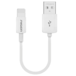 PISEN Lightning to USB-A Cable (20cm) White - Support Both Fast Charging and Data Cable, Stretch-Resistant, Lightweight, Apple iPhone/iPad/MacBook