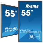 iiyama 55” Professional Digital Signage display with 24/7, 4K UHD and 700cd/m² high brightness performance