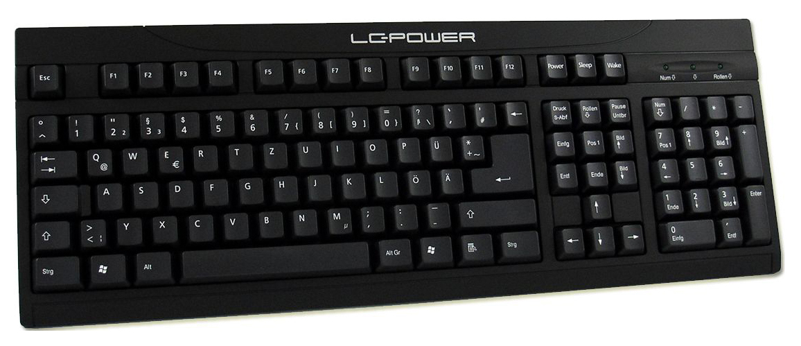 Image of LC-Power BK-902 keyboard USB QWERTZ German Black