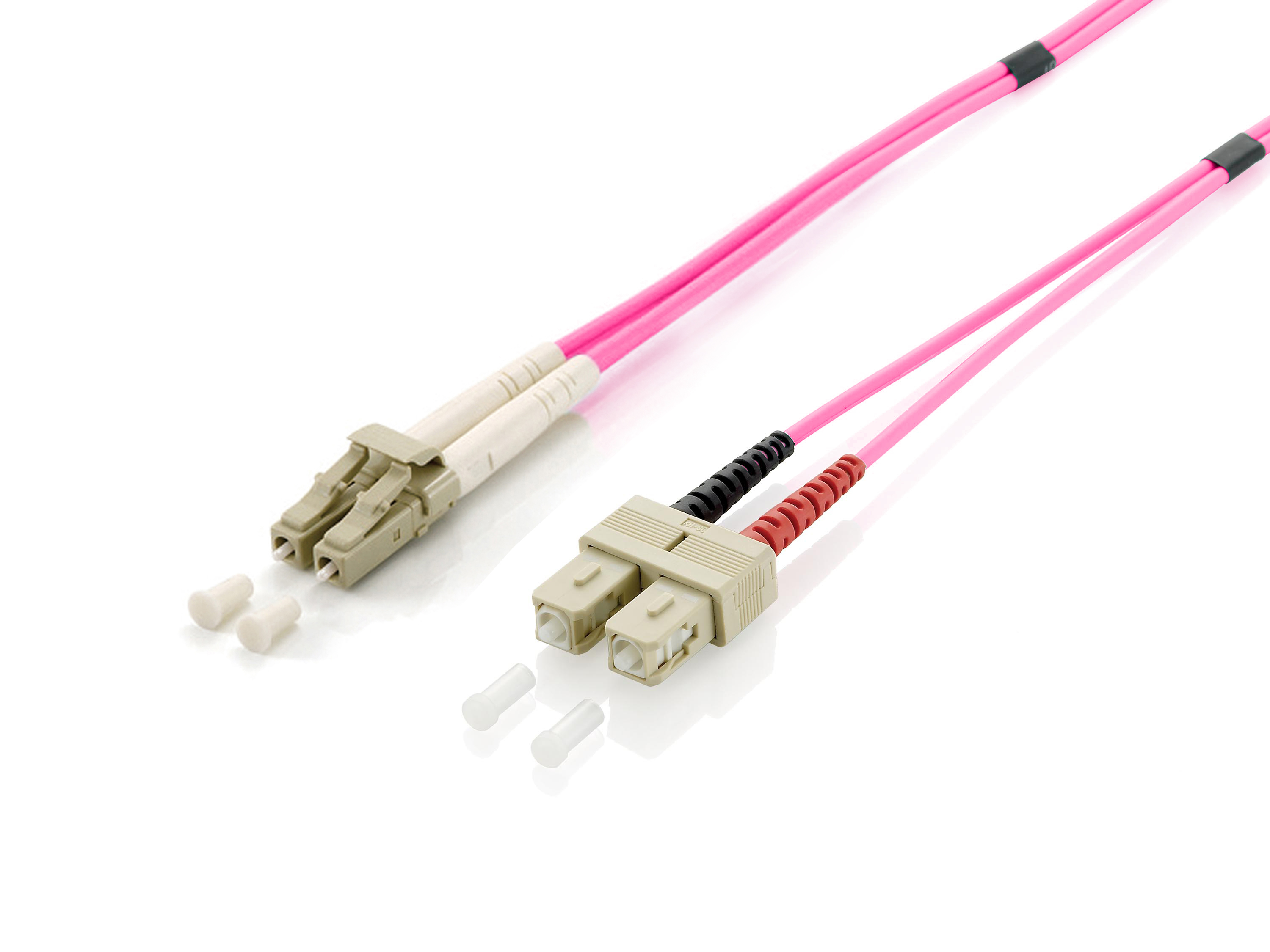 Image of Equip LC/SC Fiber Optic Patch Cable, OM4, 20m