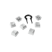 HyperX Pudding-tangenter – fulltangentsuppsättning – PBT – vitt (US-layout)