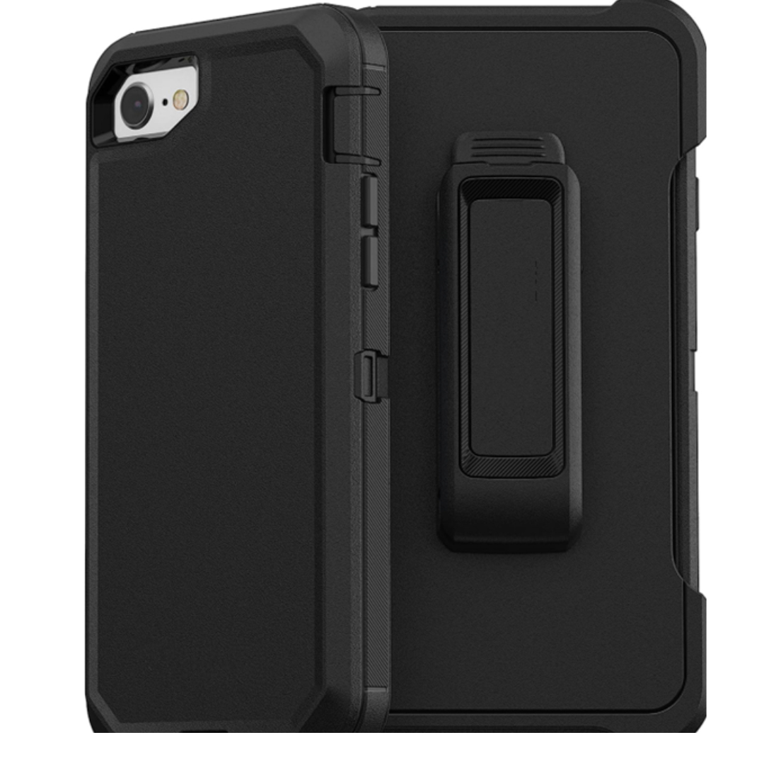 JLC Apple iPhone SE 2020 & iPhone 6/7/8 Pelican Belt Clip Case- Black