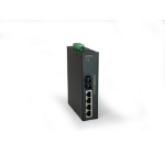LevelOne 5-Port Fast Ethernet Industrial Switch, DIN-Rail, -40Â°C to 75Â°C