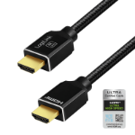 LogiLink HDMI cable, A/M to A/M, 8K/60 Hz, 48 Gbps, metal, nylon, certified, black, 3 m