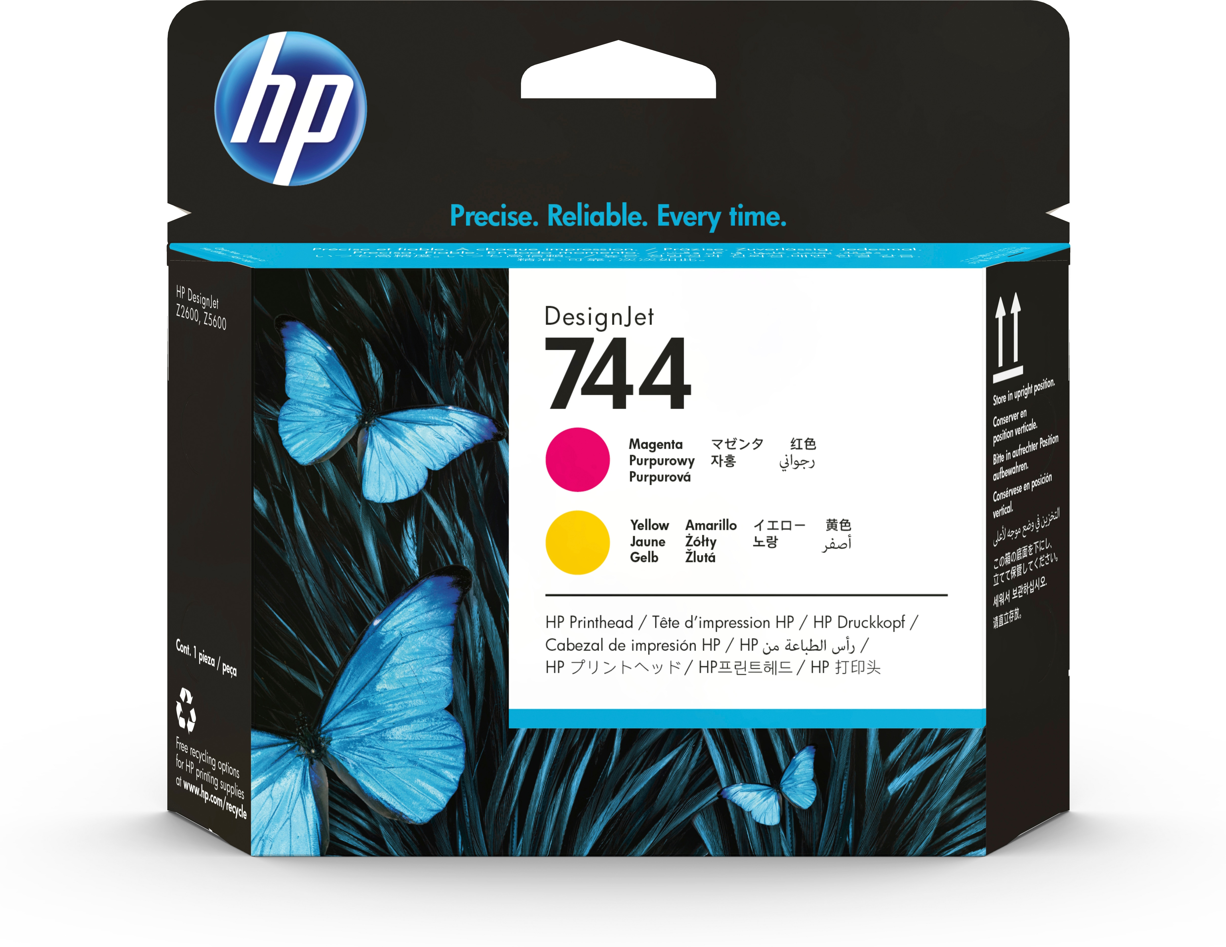 Image of HP F9J87A/744 Printhead magenta / yellow for HP DesignJet Z 2600