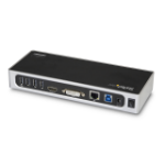 StarTech.com Station d'Accueil USB 3.0 à Double Écran - Dock Universel Type-A pour PC/Ordinateur Portable avec HDMI et DVI/VGA - Hub USB 3.1 Gen 1 5Gbps à 6 Ports, Gbe, Audio - Windows & Mac