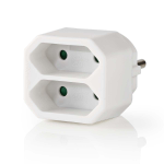 Nedis PSSPL200C1WT power extension 2 AC outlet(s) Indoor White