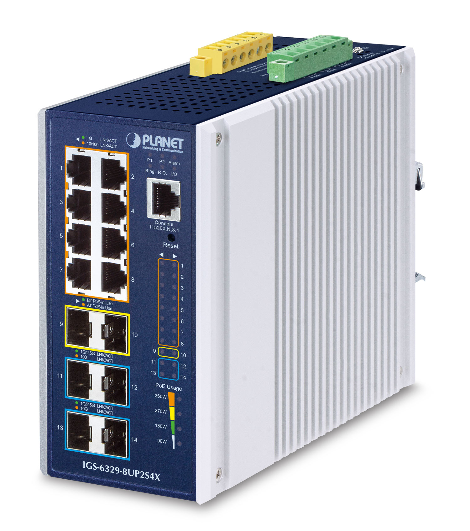Image of PLANET Industrial L3 8-Port Managed Gigabit Ethernet (10/100/1000)...