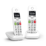 Gigaset E290 Duo Analog/DECT telephone Caller ID White