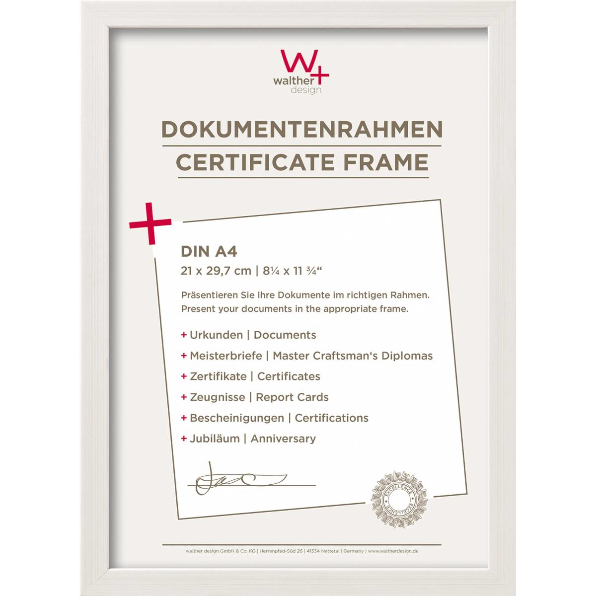 Image of Walther Design JK130W - Polystyrene - White - Single picture frame...