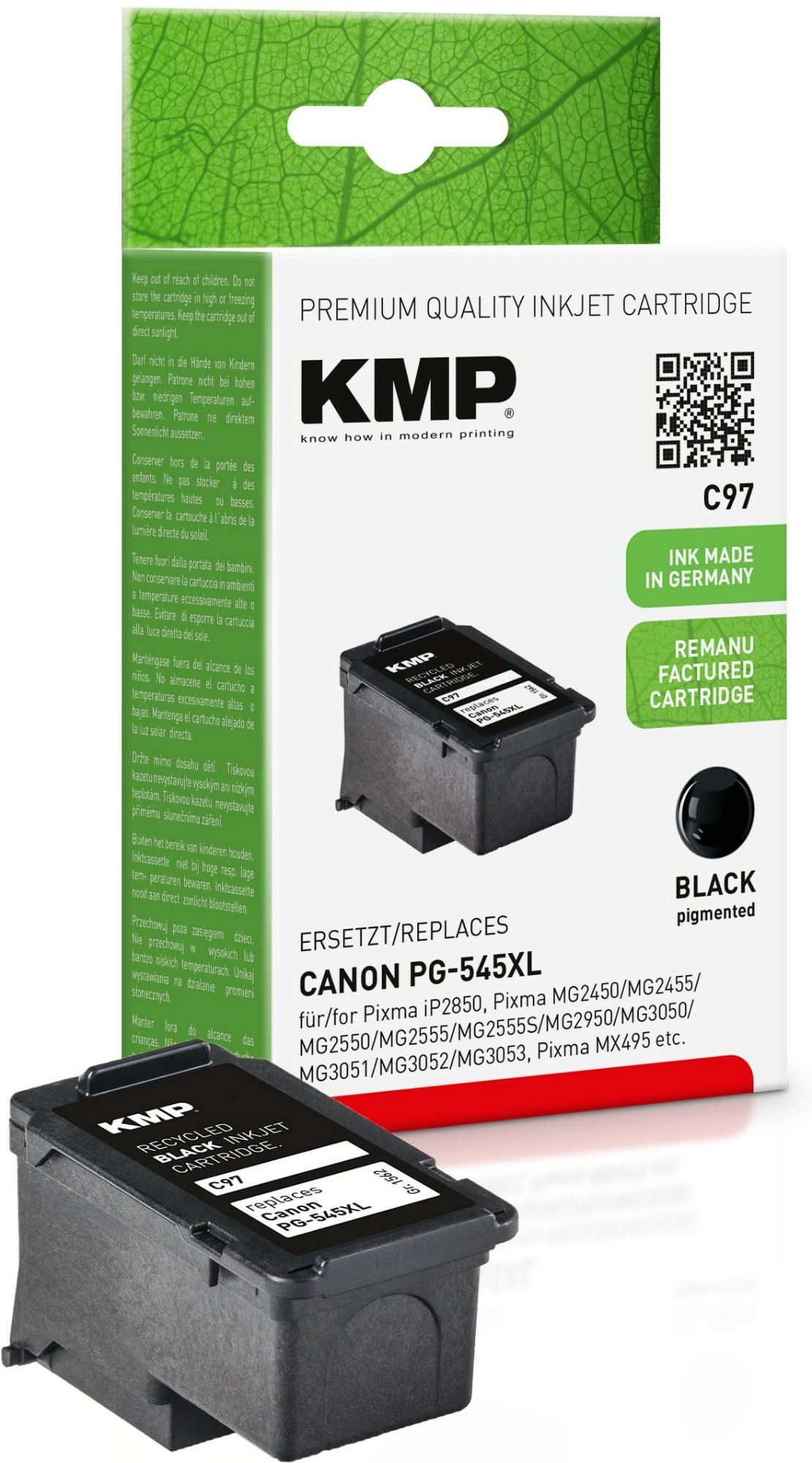 Photos - Inks & Toners KMP C97 ink cartridge Black 15624001 