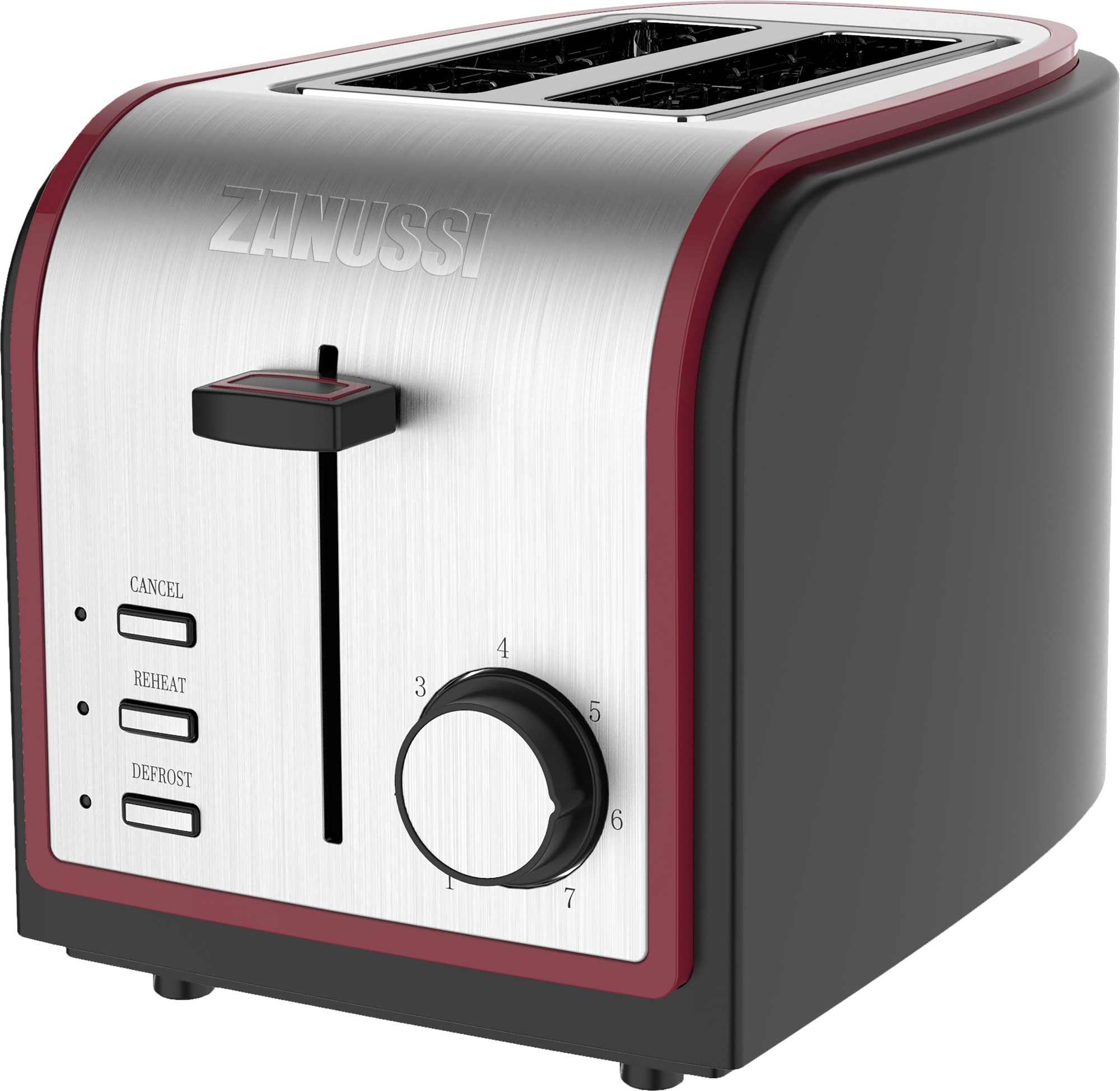 Zanussi ZST-6579-RD toaster 2 slice(s) 800 W Grey, Red