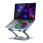 mBeat Stage S8 Rotating Laptop Stand with RGB Cooling Fan and USB Ports