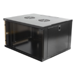 Deltaco 19-5406B rack cabinet 6U Wall mounted rack Black