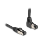 DeLOCK RJ45 Network Cable Cat.8.1 S/FTP 90° downwards angled / straight 2 m black
