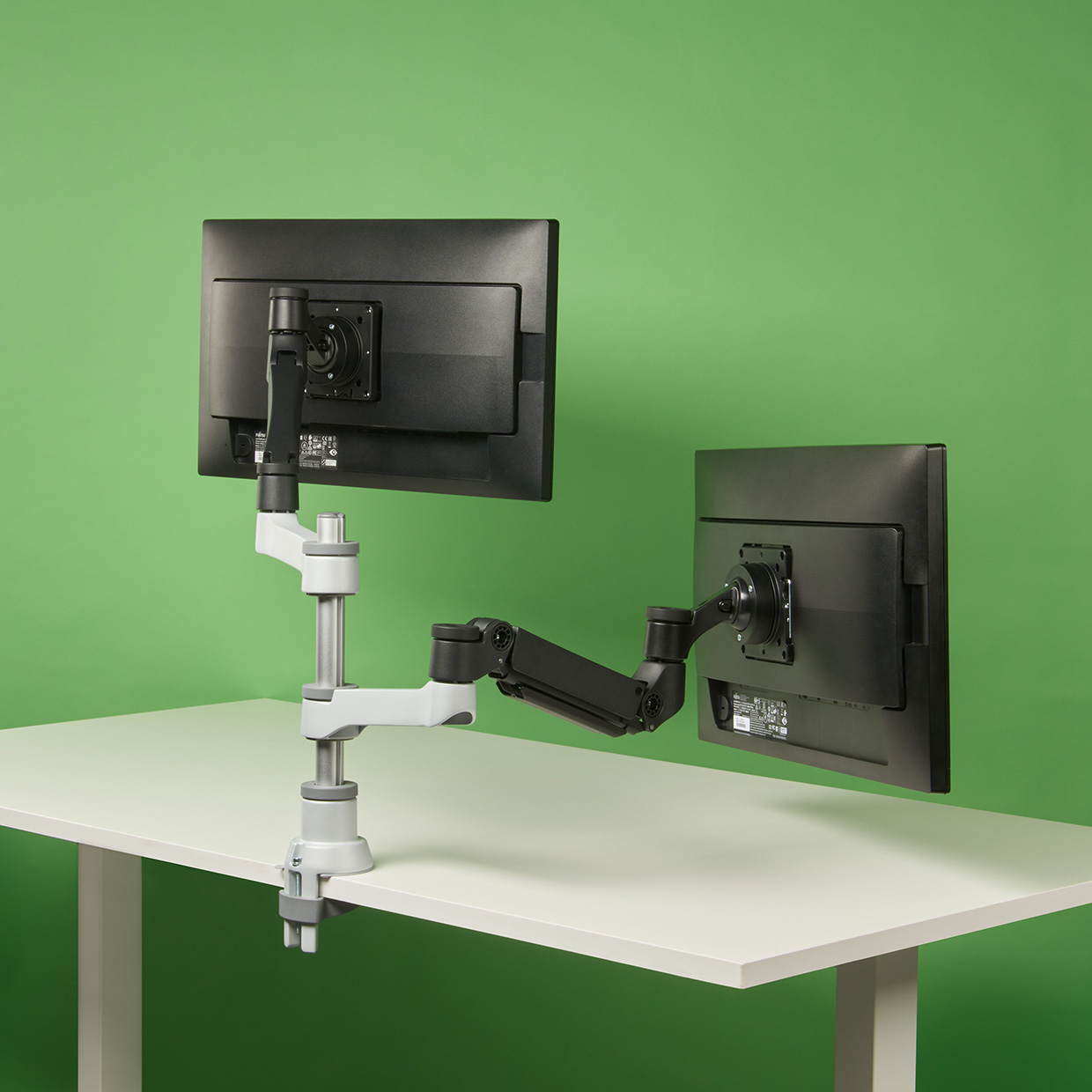 Image of R-Go Tools Caparo 4 R-Go Caparo double monitor arm, with gas spring