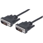 Manhattan 301244 DVI kabel 5 m DVI-D Zwart