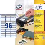 Avery L6022REV-25 self-adhesive label Rounded rectangle Removable White 2400 pc(s)