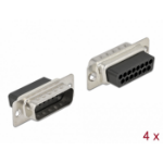 DeLOCK D-Sub 15 pin crimp male, metal, 4 pieces
