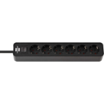 Brennenstuhl 1153260000 power extension 1.5 m 6 AC outlet(s) Indoor Black