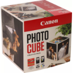 Canon 3713C011/PG-560+CL-561 Printhead cartridge multi pack black + color Cube white pink +PP201 40 sheet 13x13cm 7,5ml + 8,3ml Pack=2 for Canon Pixma TS 5350