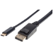 Manhattan USB-C to DisplayPort Cable, 4K, 2m, Male to Male, 3840x2160@60Hz; 4K Ultra HD Video Aspect Ratio 21:9, Black, Polybag