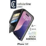Cellularline Book Agenda - iPhone 16e Leather-effect book case with magnetic closure