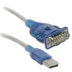 C2G Port Authority USB Serial DB9 Adapter Cable 18" serial cable Blue 0.46 m USB Type-A DB-9