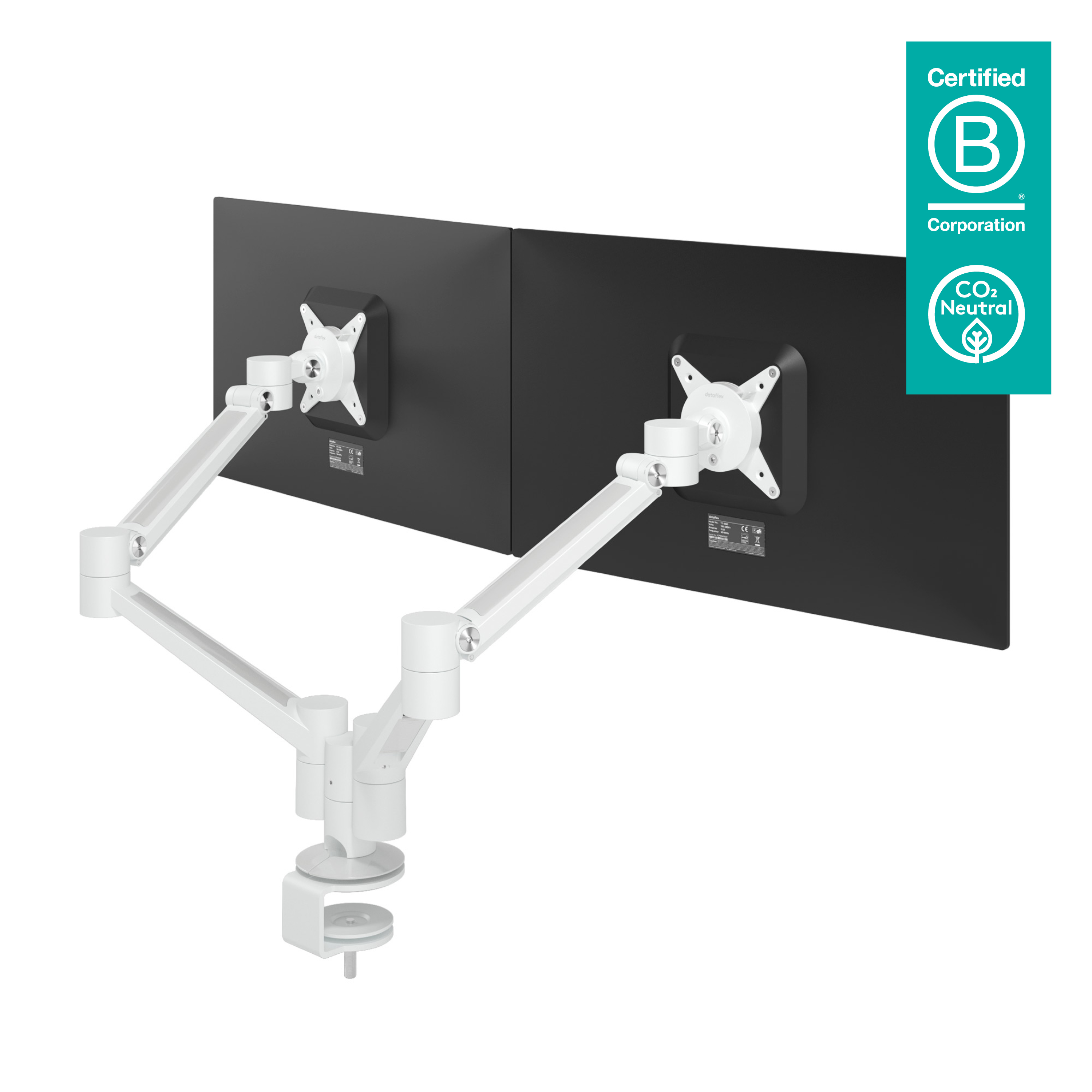 Image of Dataflex 58.650 monitor mount / stand 85.1 cm (33.5") White Desk