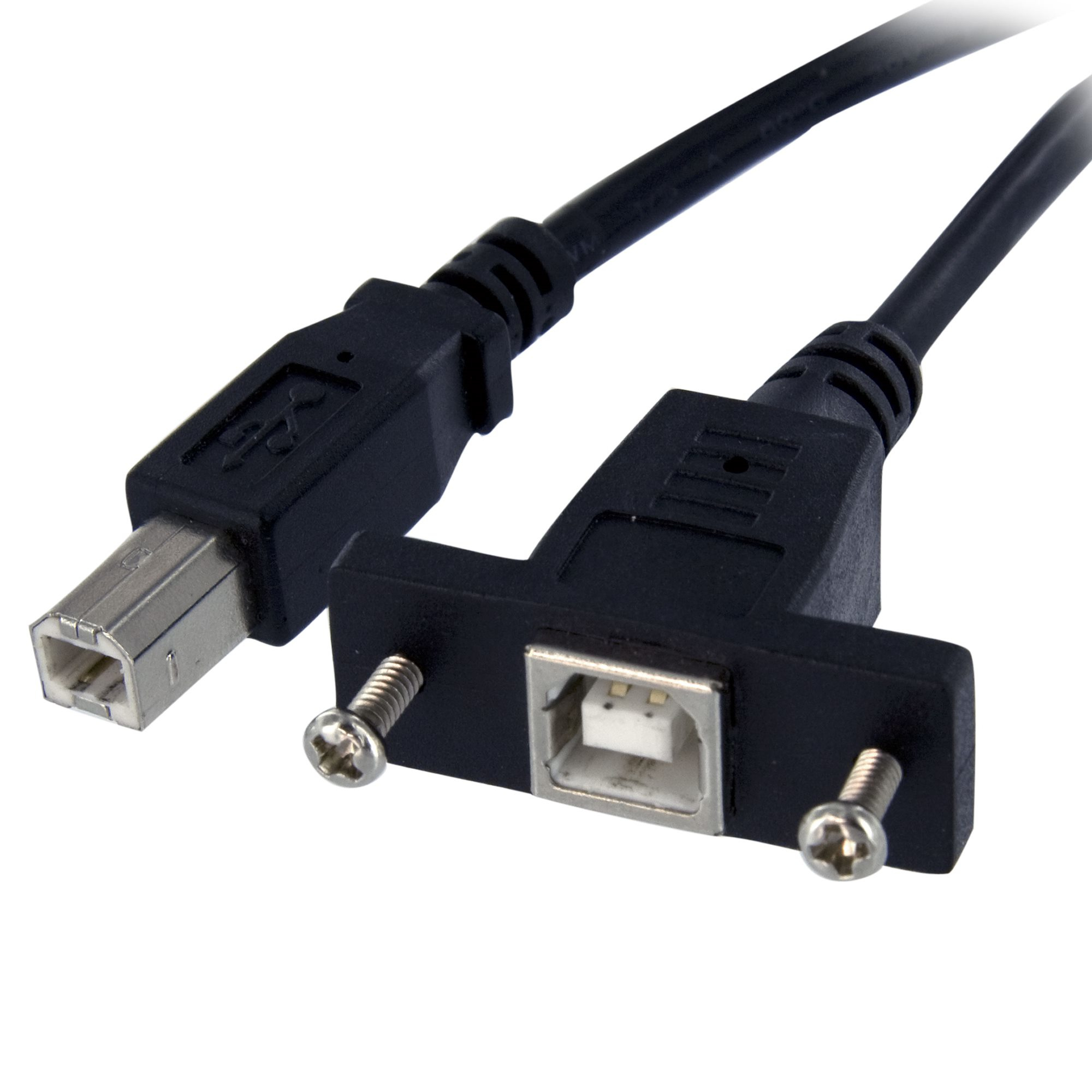 Image of StarTech.com 1 ft Panel Mount USB Cable B to B - F/M