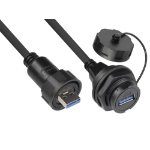 Alcasa IC04-U303 USB-kabel 1 m USB 2.0 USB A Zwart