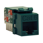 Tripp Lite N238-001-GN Cat6/Cat5e 110 Style Punch Down Keystone Jack - Green, TAA