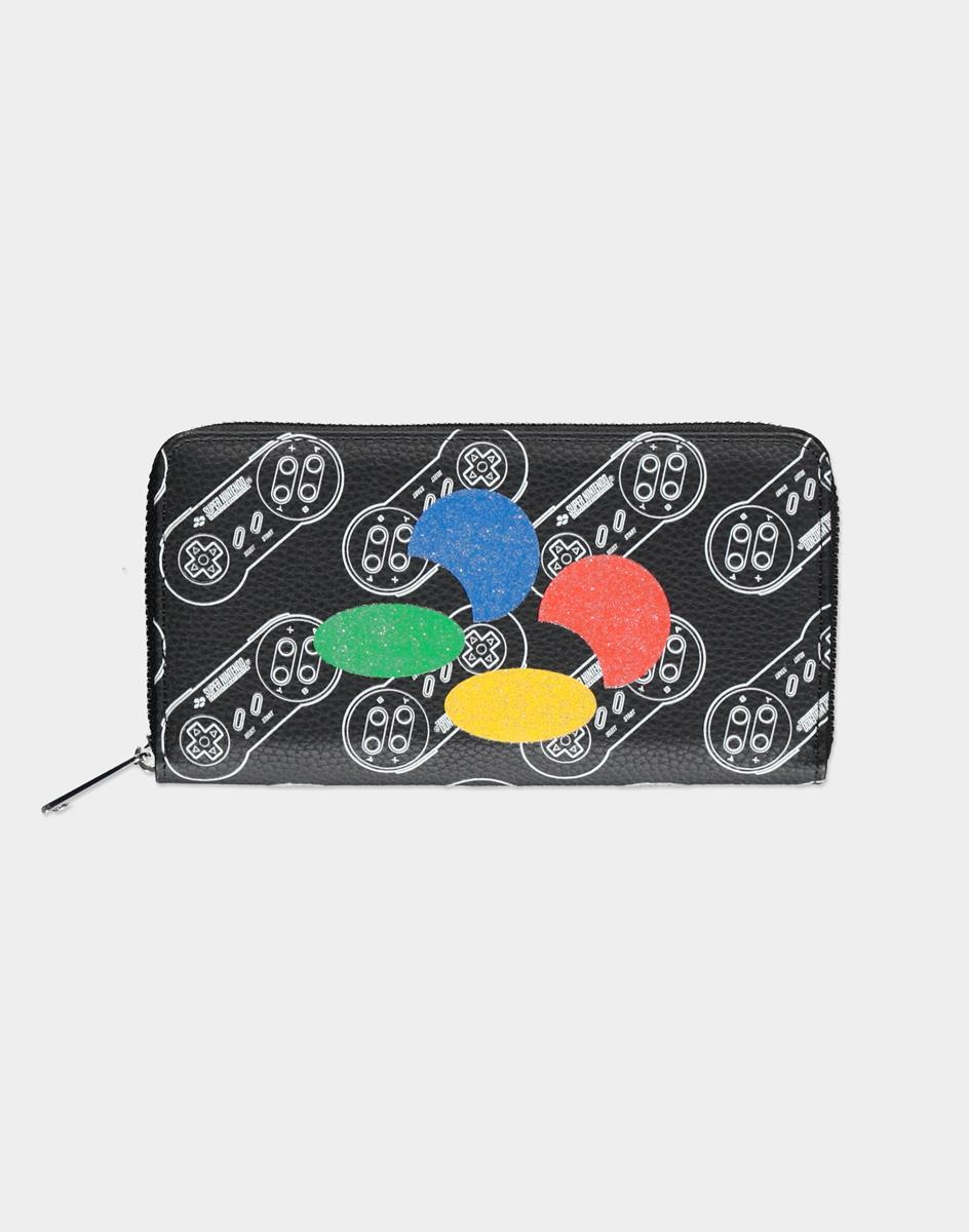 Nintendo SNES AOP Zip Around Wallet Multicolour