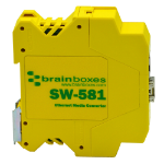 Brainboxes SW-581 network media converter 1000 Mbit/s Yellow